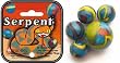 Mega Marbles - SERPENT MARBLES NET (1 Shooter Marble & 24 Player Marbles)