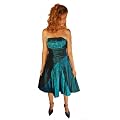 Bandeau-Cocktailkleid mit silbernen Steinchen