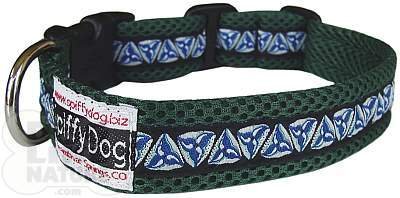 Spiffy Dog Green Tribal Collar - Large