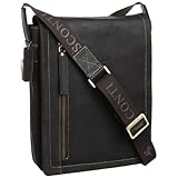 [ヴィスコンティ] VISCONTI ロゴプリントベルト 牛革縦型メッセンジャーバッグ TOMMY