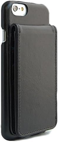 iPhone 6 Black Classic Genuine Leather wallet case free screen protectors