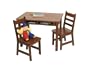 Lipper International 534C Child's Rectangular Table and 2-Chair Set, Cherry