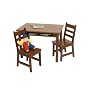 Lipper International 534C Child's Rectangular Table and 2-Chair Set, Cherry