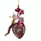 Pack of 4 NFL San Francisco 49ers Football Snowman Christmas Ornaments 2.75"