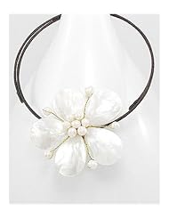 Flower Choker Necklace In Brass