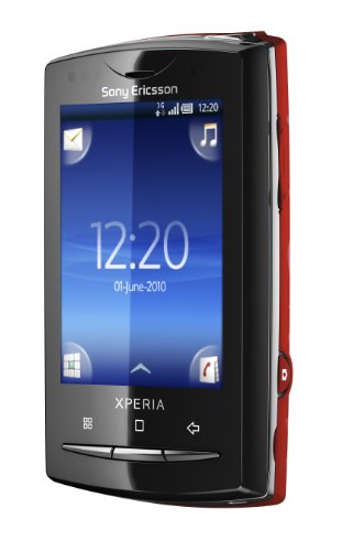 Sony Ericsson Xperia X10 mini pro Smartphone mit Passion Cover (ohne Branding, 6,6 cm (2,6 Zoll) Display, Touchscreen, 5 Megapixel Kamera) schwarz/rot