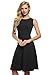 ANGVNS Women's Sleeveless Solid Fit and Flare A Line Dress