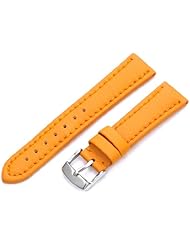 Hadley-Roma Womens LSL739RAG180 18-mm Orange Genuine Lorica Leather Watch Strap