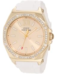 Juicy Couture Womens 1901032 Chelsea White Silicone Strap Watch