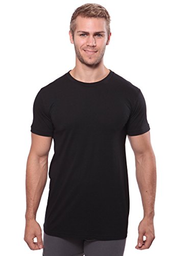 Men's Crew Neck Undershirt (Black, X-Large) Unique Gifts for Him MB6001-BLK-XL