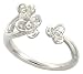 9/16 (14 mm) Sterling Silver High Polished 3-Flower Ring