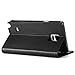 Samsung Galaxy Note 4 Case - Exact Samsung Galaxy Note 4 Case [BillFOLD Series] - PU Leather Wallet Flip Cover Case for Samsung Galaxy Note 4 (SM-N910S / SM-N910C) Black