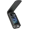iGadgitz Black Genuine Leather Case Cover for Sony Walkman NWZ-A865 Series Video MP3 Player (NWZ-A865B, NWZ-A865W)