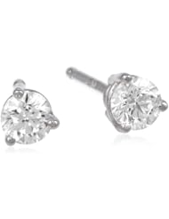 18k Gold Round-Cut Basket Setting 3-Prong Diamond Studs (1/4 cttw, G-H Color, SI1- SI2 Clarity)