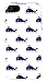 DandyCase iPhone 5 / 5S Case, Perfect Pattern *No Chip/No Peel* Flexible Slim Case Cover for Apple iPhone 5 / 5S [White & Navy Blue Whales]