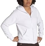  : Russell Women's Dri Power Fleece Full Zip with Hood, White, Small