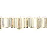 Four Paws Wood Folding 5 Panel Dog Gate 48, 110 x 17" H