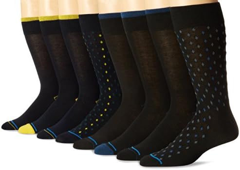 Nautica Men's 8-Pack Crew Classics Pindot Crew Socks