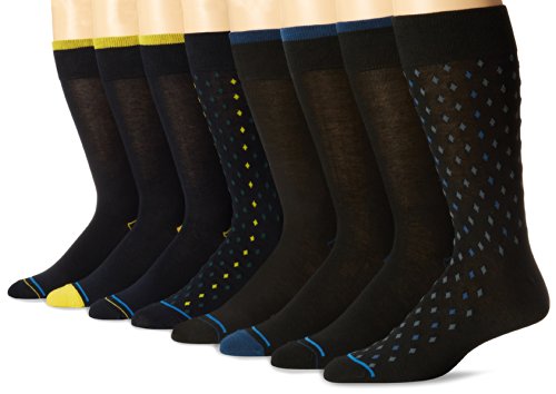 Nautica Men's 8-Pack Crew Classics Pindot Crew Socks
