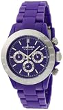 K&BROS Unisex 9542-1 Ice-Time Full Color Purple Chronograph Watch