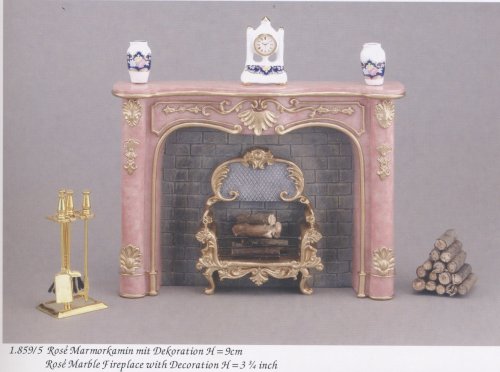 Reutter Porcelain Miniature Rose Fireplace with Accessories - Buy ...