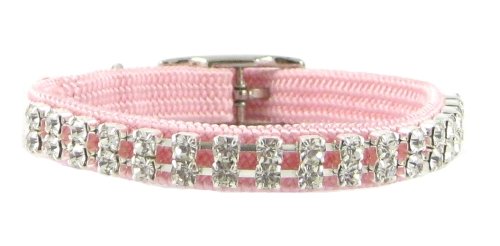 Light Pink Rhinestone Cat Collar By FURRY (Small)