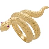 Cleo's Gold Snake Ring - Tone Brass