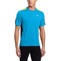 Pearl Izumi Men's Phase Short Sleeve Shirt, Electric Blue/Screaming Yellow, Large