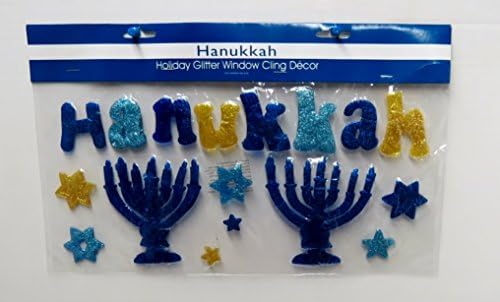 Hanukkah Window Gel Art - Holiday Glitter Cling