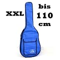 gepolsterte Gitarrentasche in Blau Gigbag Tasche f�r Akustik Gitarren bis 110cm