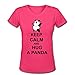 Keep Calm Hug Panda Women's V-Neck T-Shirt by Spreadshirt
