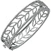 14K White Gold Diamond Bangle Bracelet