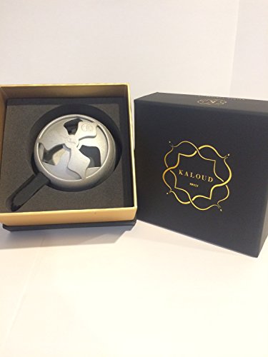 Kaloud Lotus Hookah Bowl Heat Management System - Silver with Black Handle