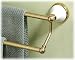 Gatco 5276  Double Arm Towel Bar with Brass Finish Image