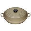 Le Creuset Cast Iron Shallow Casserole, Almond, 30 cm