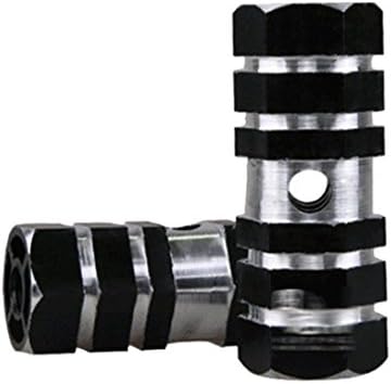 Bicycle Foot Pegs, Yanun One Pair Aluminum Nonslip MTB Mountain Bikes Bicycle Front Rear Axle Foot Pegs Footrest Lever Cylinder Rocket Launcher Shape - Black