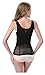 Fedo Design Womens Vest 6 Hooks Breathable Workout Waist Trainer Corset Waist Cincher Black, XL