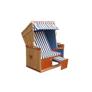 Strandkorb Nordsee blau