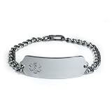 ON BLOOD THINNER Medical ID Alert Bracelet with Embossed emblem