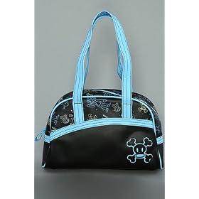 Paul Frank The Space Skurvy Dome Satchel in Black,Bags (Handbags/Totes) for Women