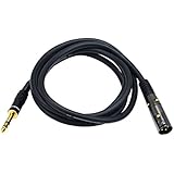 Monoprice 6ft Premier Series XLR Male to 1/4inch TRS Male 16AWG Cable (Gold Plated)