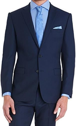 AMORSTORE Men's Classic Notch Lapel Formal Suits with Pants Navy
