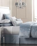 Salon by Hotel Collection Bedding, Wisteria Blue Jacquard Full Queen Duvet Cover NEW