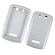 RIM BlackBerry Storm 9530 Thunder 9500 Soft Rubber Skin Case Silicone Protector Cover With Diamonds Silver