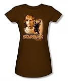Battlestar Galactica - Starbuck Juniors / Girls T-Shirt In Coffee