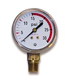 US Forge 08036 Victor Style Low Pressure Gauge for Acetylene Regulators 0-30 P.S.I. with Red Zone
