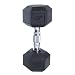 Cap Barbell Rubber Coated Hex Dumbbell with Contoured Chrome Handle (30-Pound)
