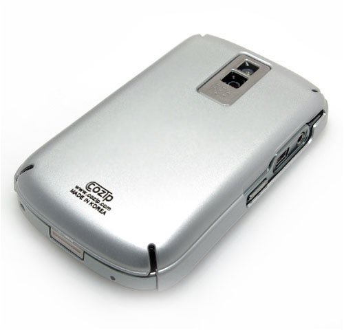Cozip Brand Rubberized Polycarbonate Snap on Slim fit Case Cover for RIM Blackberry Bold 9000 ( Silver )