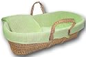 Tadpoles Basics Green Moses Basket
