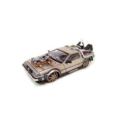 "Back to the Future III" 1982 DeLorean Railroad version 1:18 Scale (Silver)
